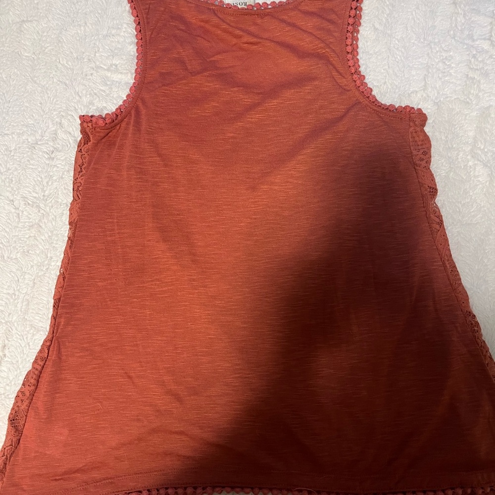 Knox Rose Rust Lace Tank Top - Picture 2 of 5